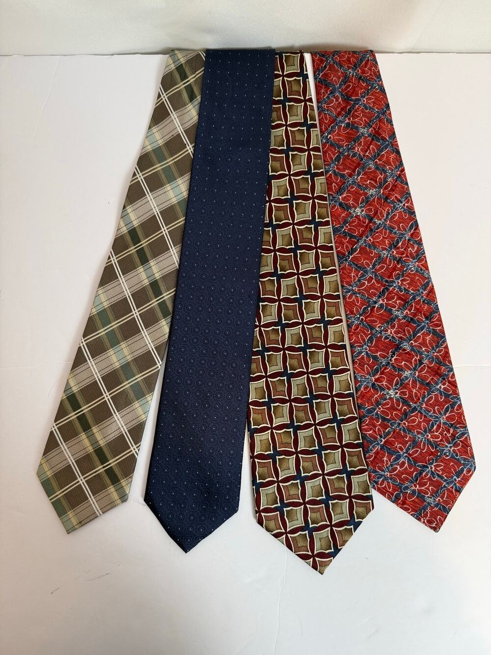 Lot 4 Men's Ties Pronto Uomo Kenneth Cole Louis Roth Neiman Marcus